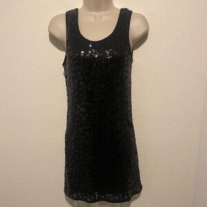 Romeo & Juliet Couture Black Sequence Mini Dress